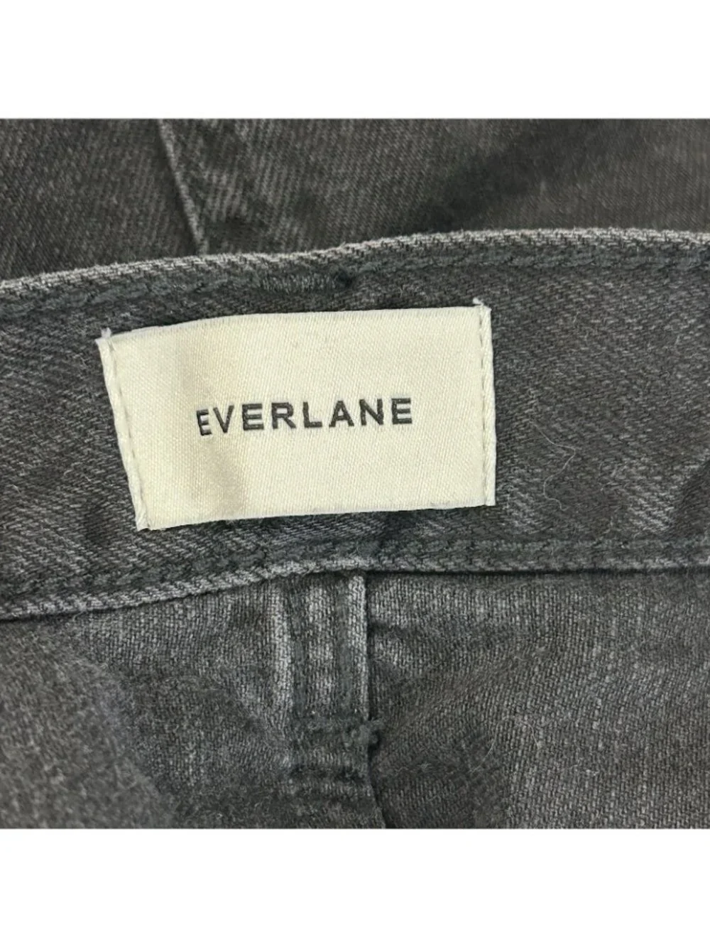 Everlane Woman's The OG Baggy Denim Jean Short Women’s 26R Black High Rise 8” - Picture 5 of 12